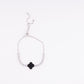 Pulsera Clover Noir Shine Silver