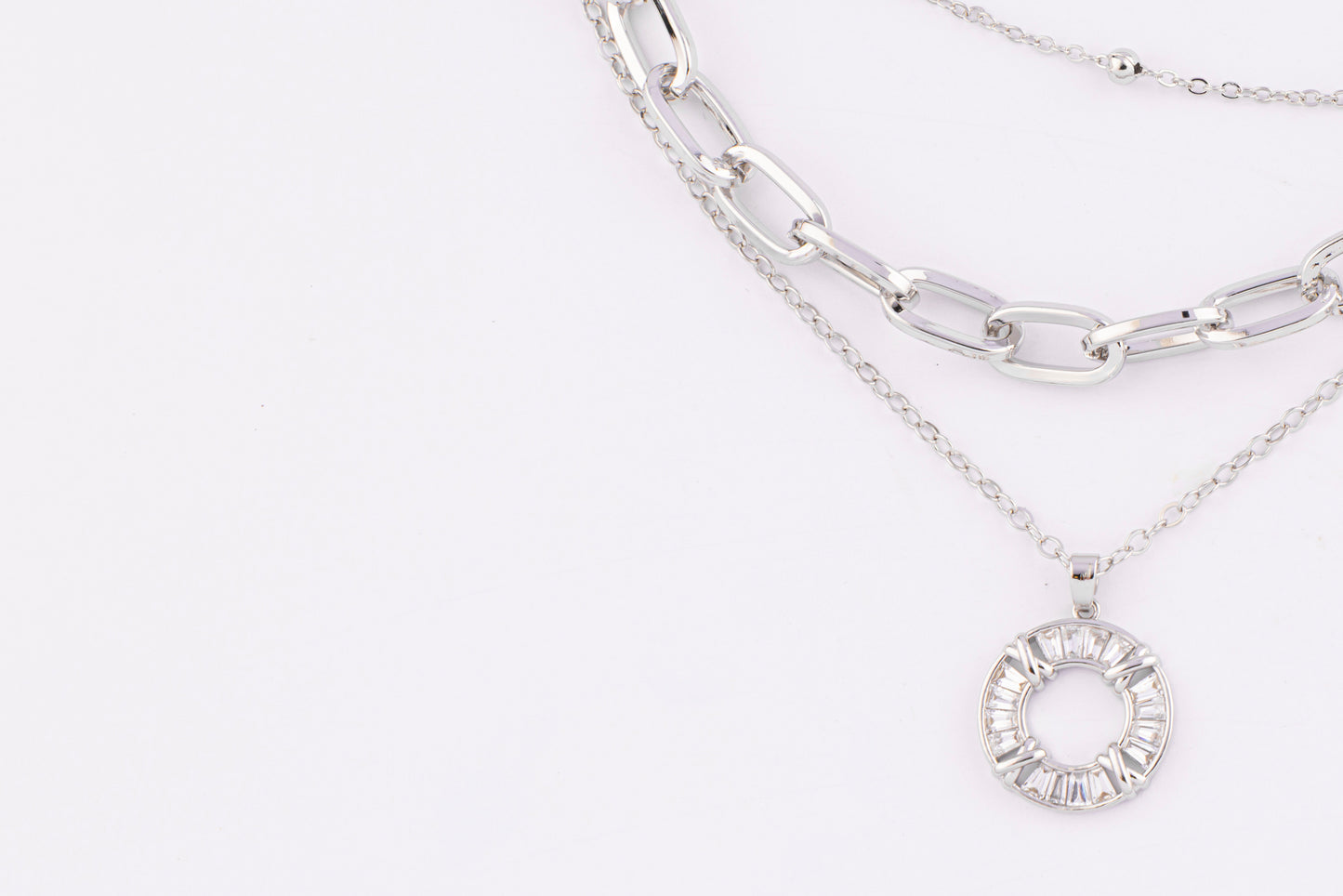 Set Triple Silver Halo