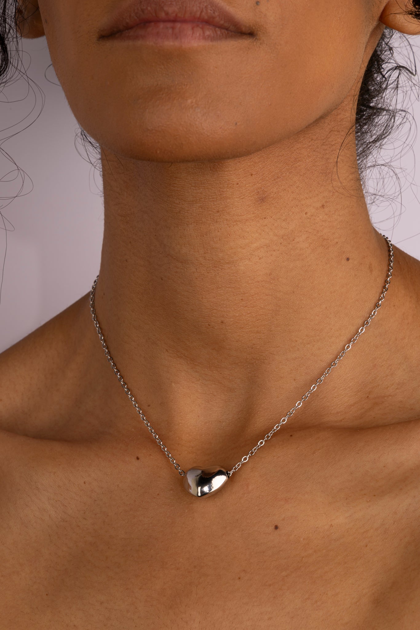 Collar Heart Mini Shine Silver