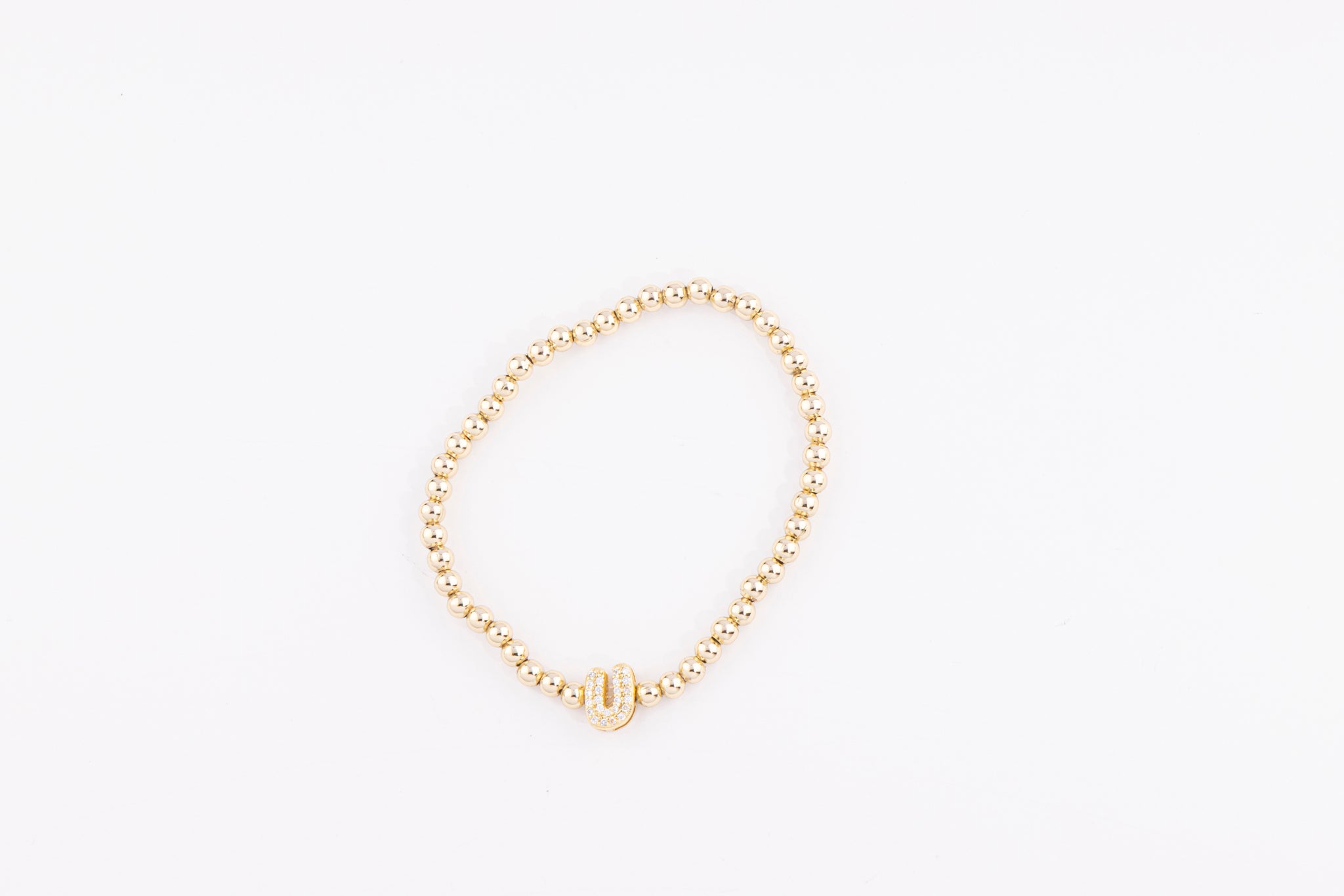 Pulsera Gold Beads Initial