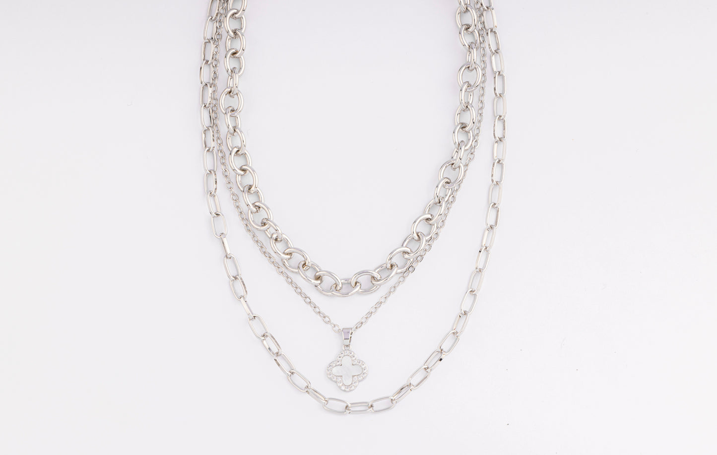 Set Triple Silver Clover