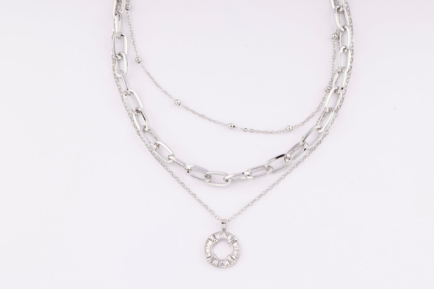 Set Triple Silver Halo