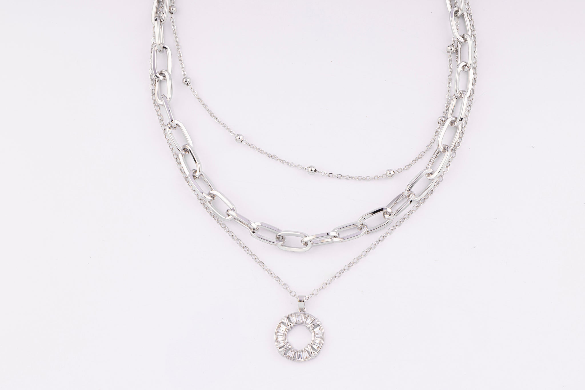 Set Triple Silver Halo