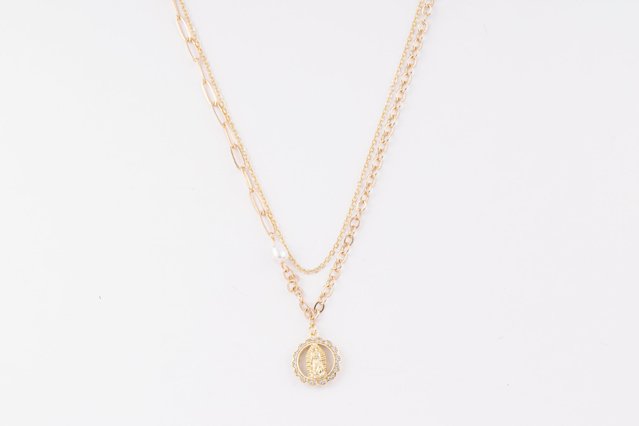 Collar Virgen Layered Glow