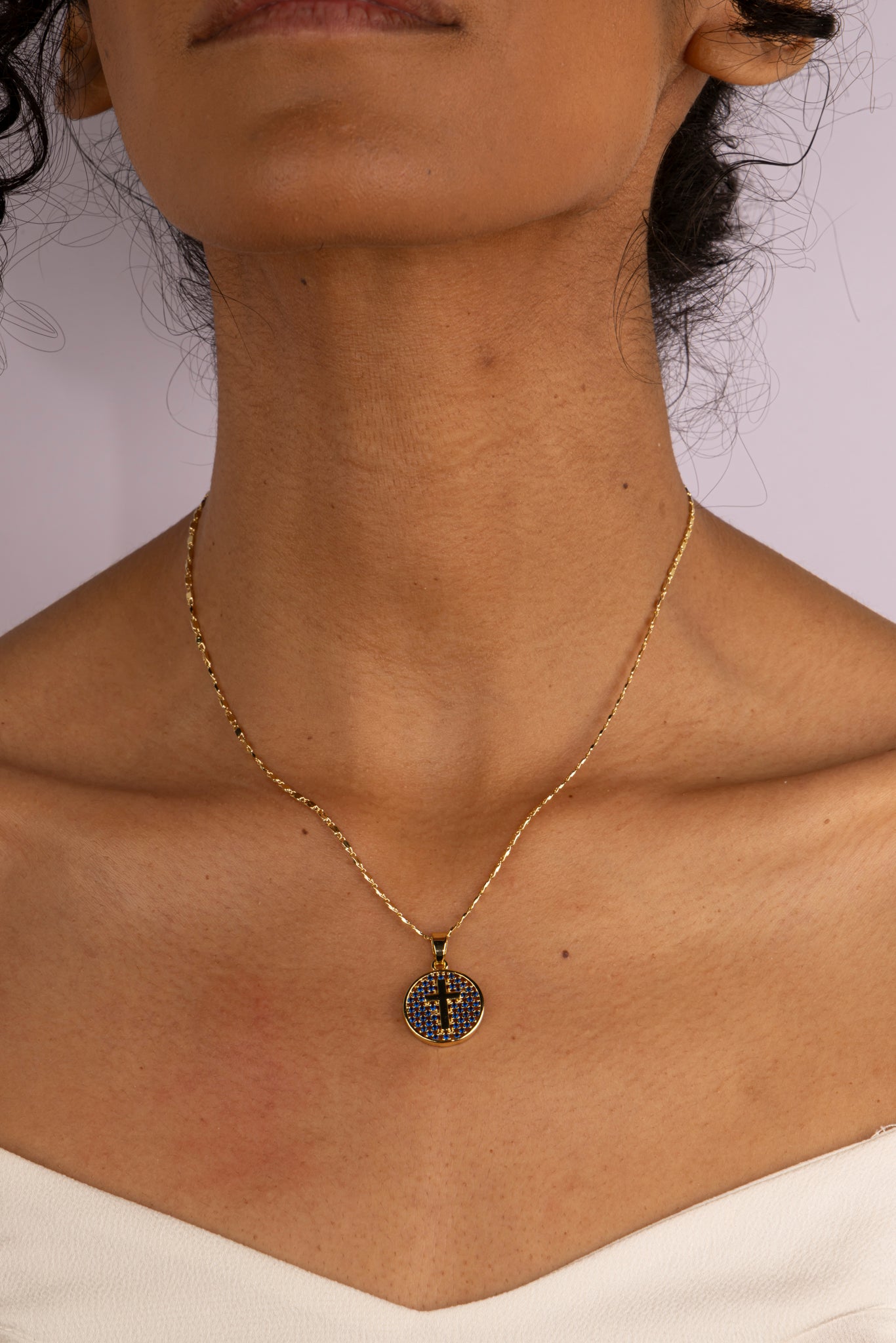 Collar Cruz Blue Shine