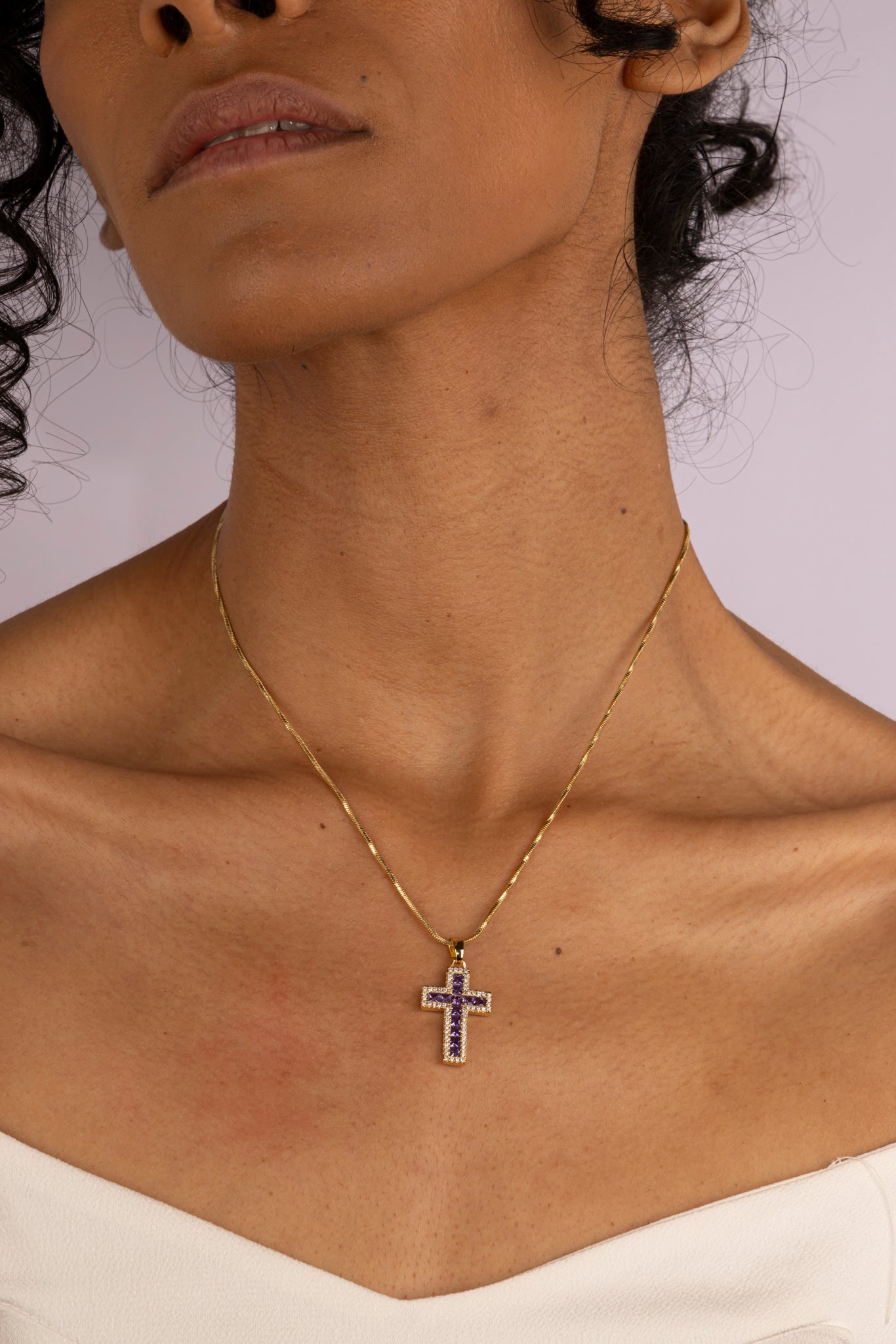 Collar Cruz Amethyst Glow