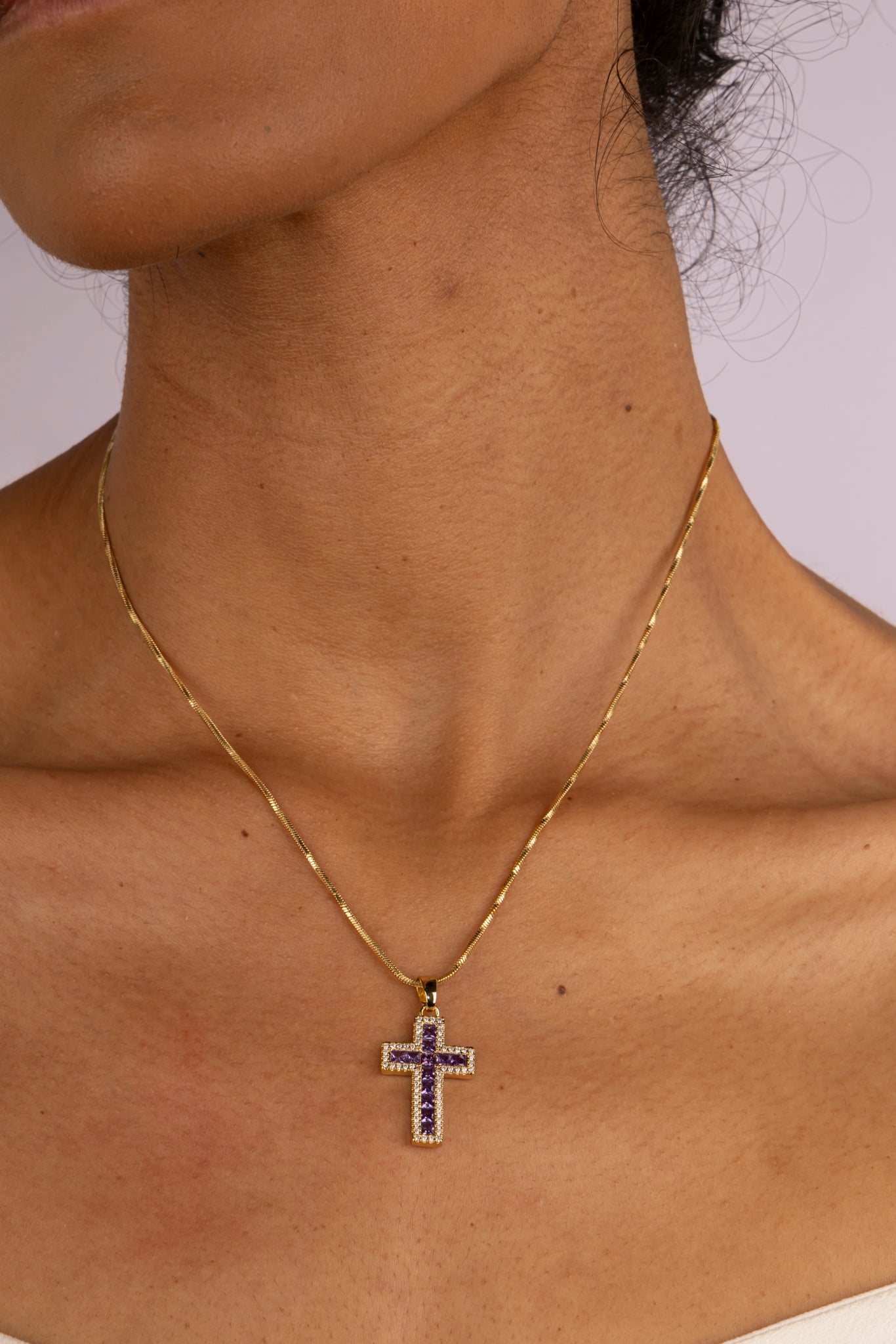 Collar Cruz Amethyst Glow