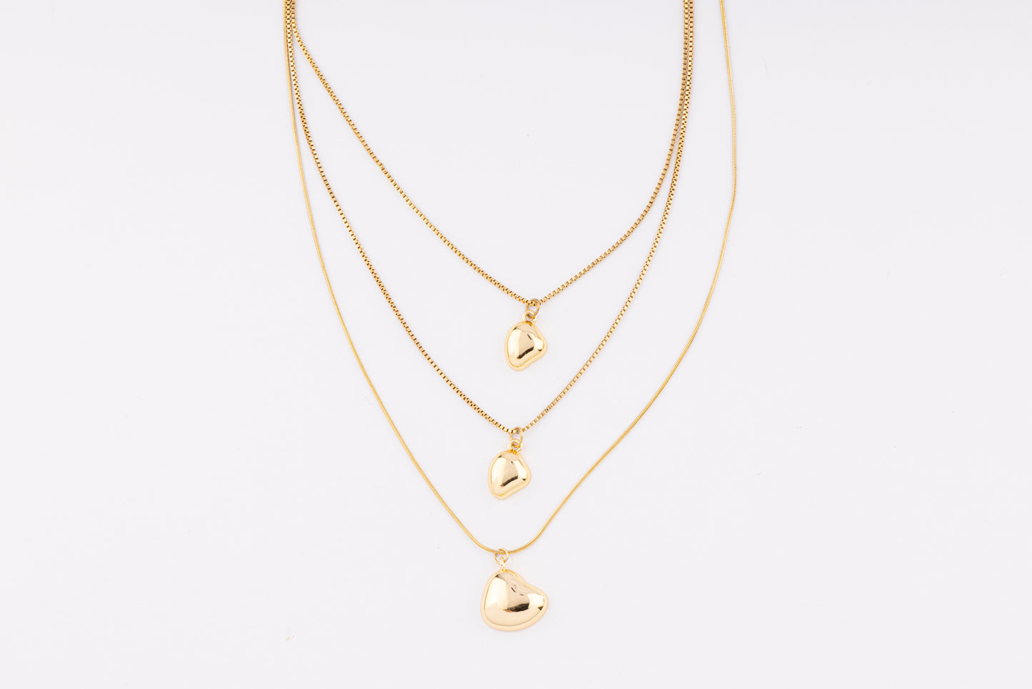 Set Golden Heart Abstract Layers