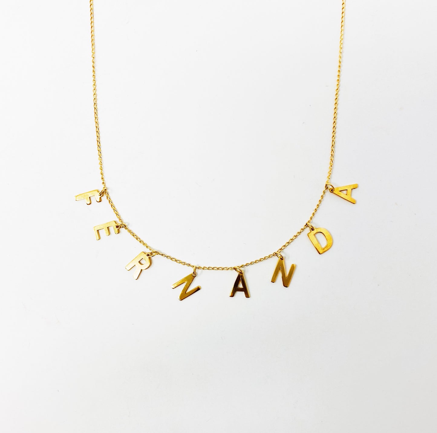 Collar Personalizado Gold Letter