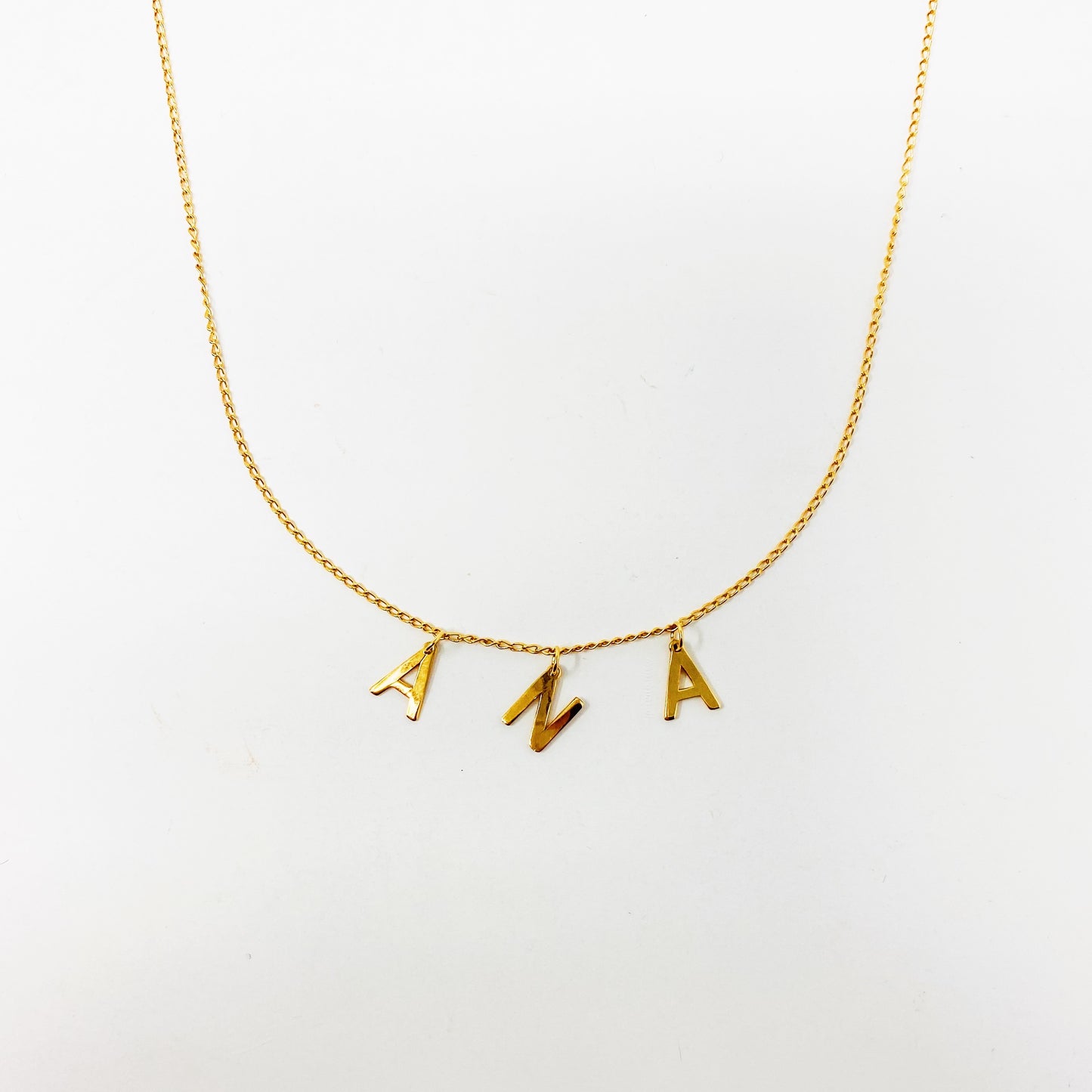 Collar Personalizado Gold Letter