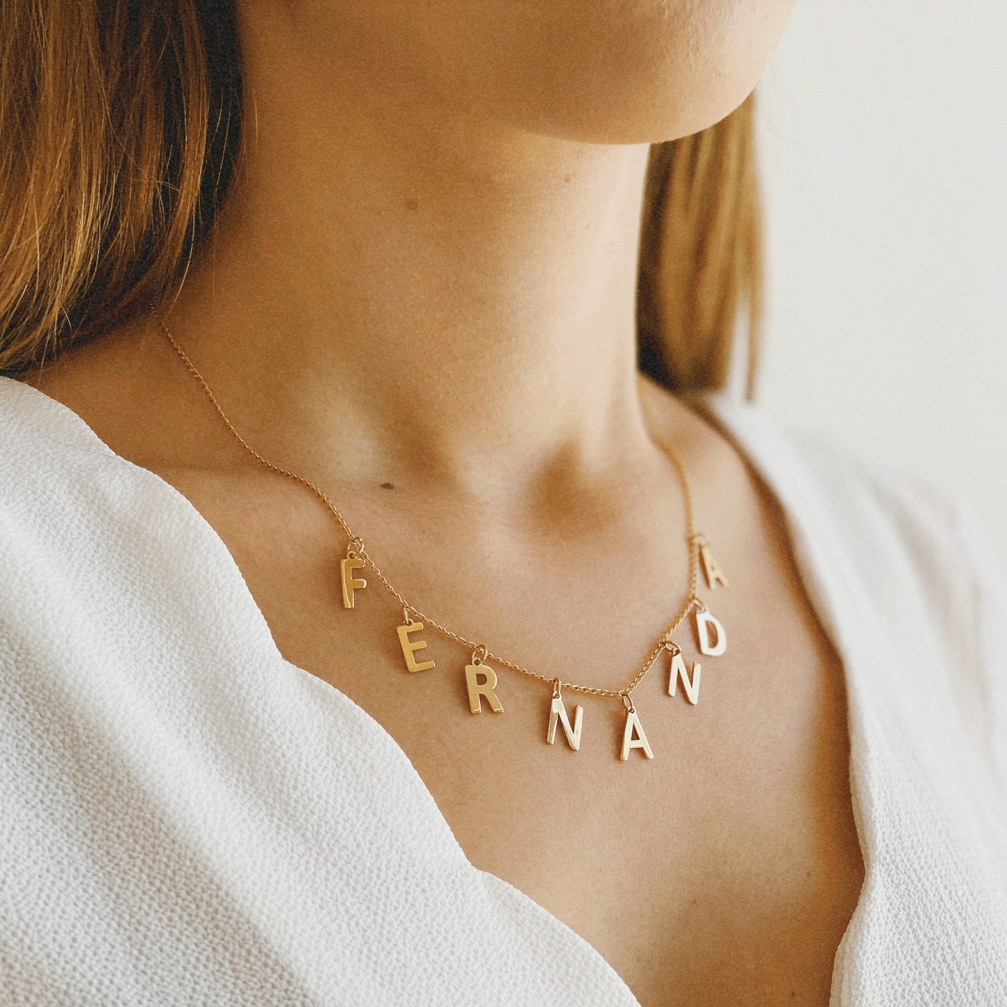 Collar Personalizado Gold Letter