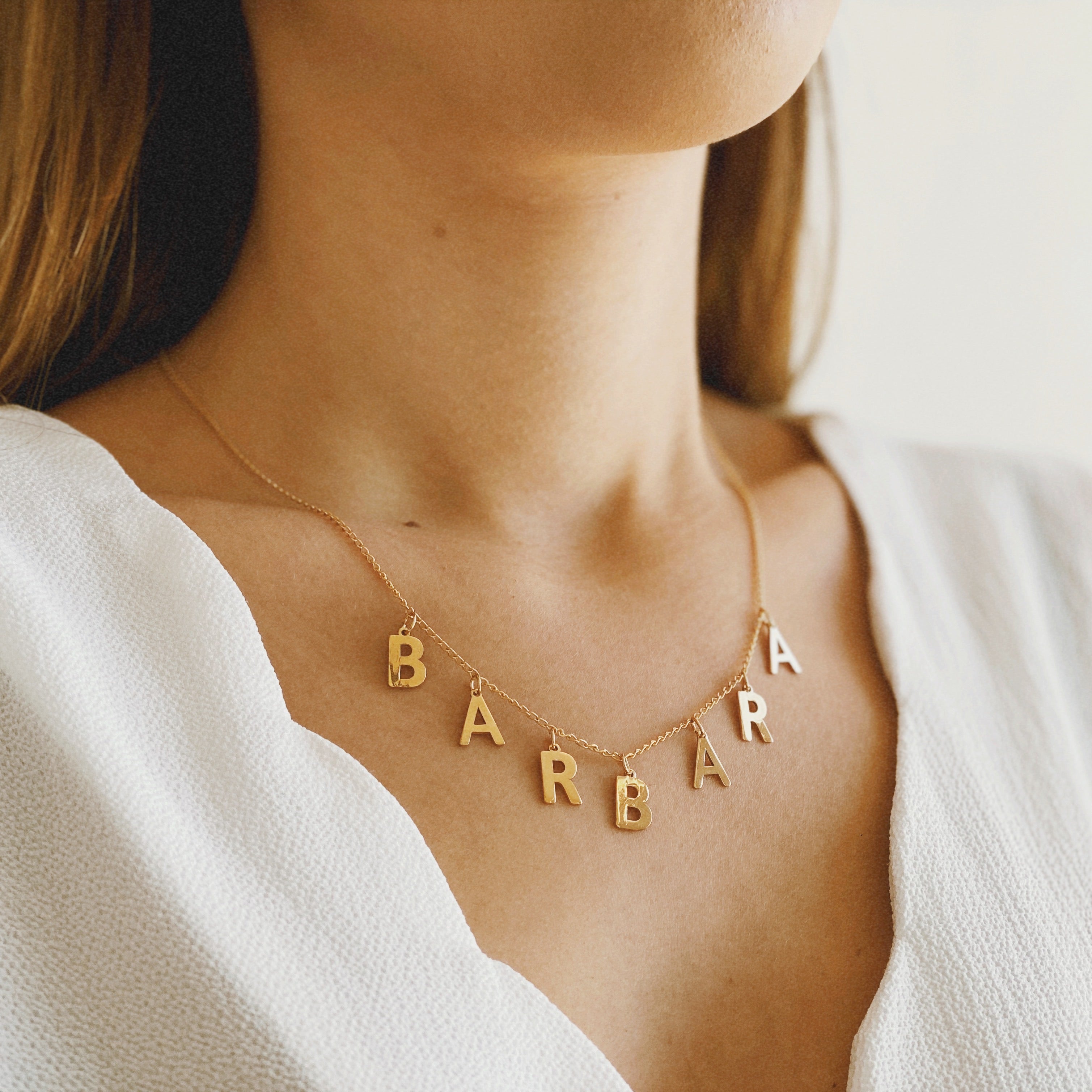 Collar Personalizado Gold Letter