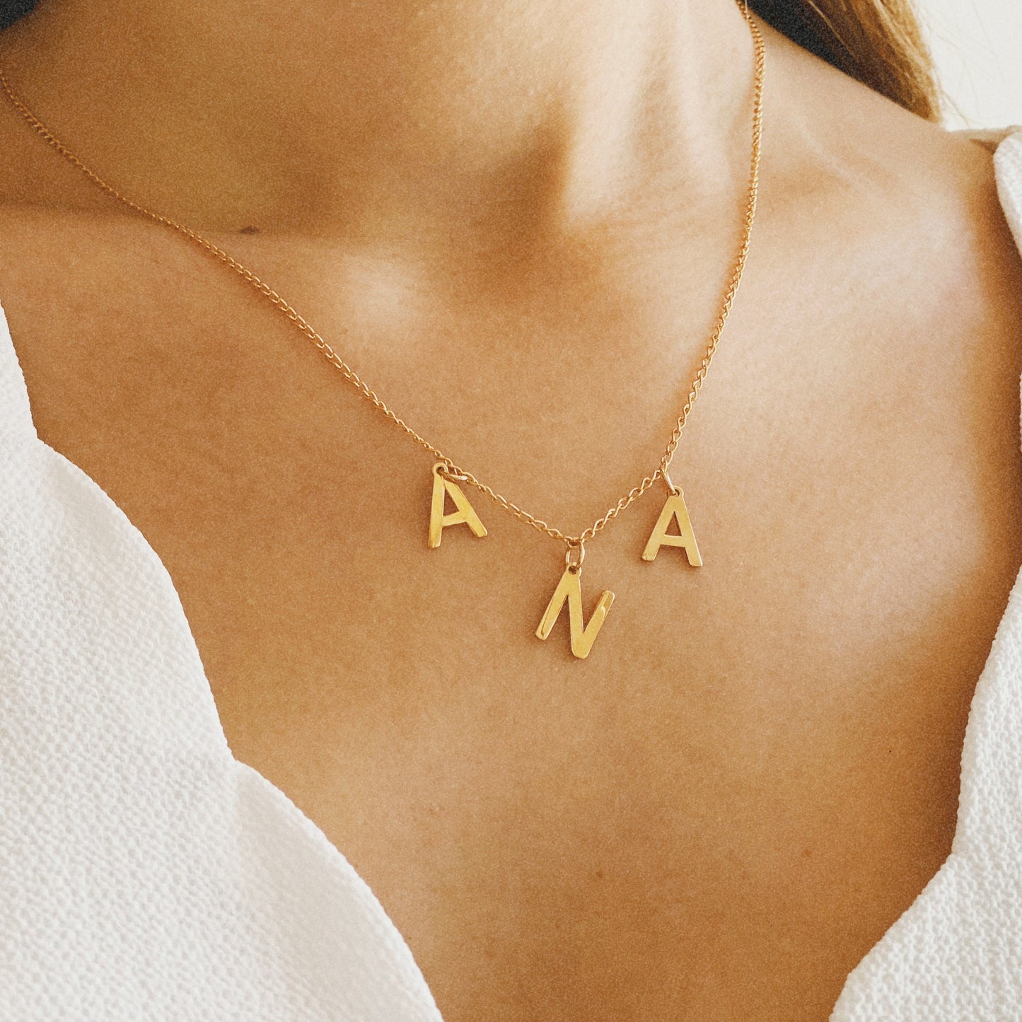 Collar Personalizado Gold Letter